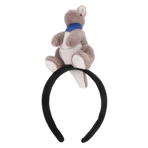 Healvian Haarband Cartoon -puppenstirnbänder Cartoon-tier-stirnbänder -kopfbedeckung Tierhaarreiber Stirnbänder Zoo Tier Kopfbedeckung Plüsch Grau von Healvian