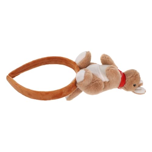 Healvian Haarband Plüsch -Puppenhaarbänder Plüsch Haarzubehör Nette -Stirnbänder Cartoon-Tierhaarreifen ausgestopfte Tierstirnbänder Hellbraun von Healvian