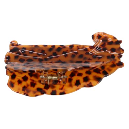 Healvian Haarklammer Mit Tierischem Design Rutschfeste Haarschmuck Für Dünnes Lockiges Haar Praktische Acetat Haarspange Im Tiefen Schildpatt Leopardenmuster Für Und Mädchen von Healvian