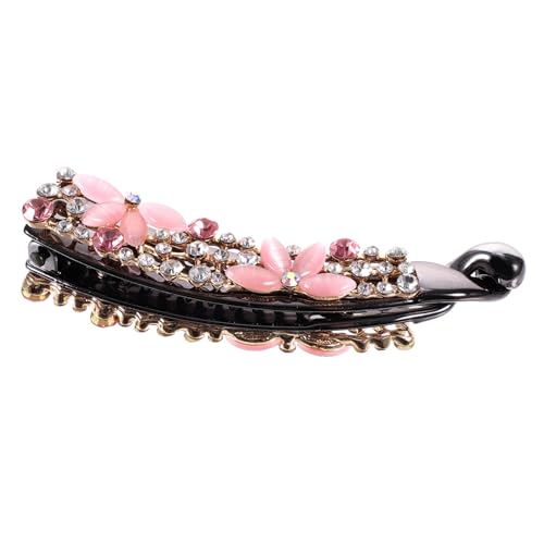 Healvian Banana Haarclip Mit Strass Für Dünnes Haar Eleganter Pferdeschwanz Für Tägliche Anwendungen Leicht Und Stabil Für Frauen von Healvian