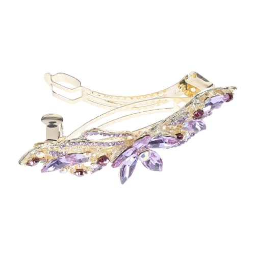 Healvian Haarklammer mit Funkelnden Strasssteinen Blumenförmig Leicht und Schonend für Damen Hochzeiten Partys und Festliche Anlässe Universeller Haarschmuck für Ponytail und Steckfrisuren von Healvian