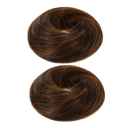 Healvian 2stücke Perücken Chignon-haarringe Haarmodellierwerkzeug Mädchenperücke Haar-donut-dutt-maker Hochsteckfrisur-haarverlängerungsringe Haarteil Für Mädchen Chignon-haarteil von Healvian