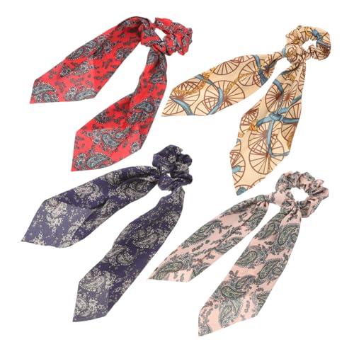 Healvian 4stücke Boho Haarschmuck Schal-form Haargummis Langes Haarseil Chiffon-haarringe Pferdeschwanz-halter Damen-haaraccessoires Für Alltags Outfits von Healvian