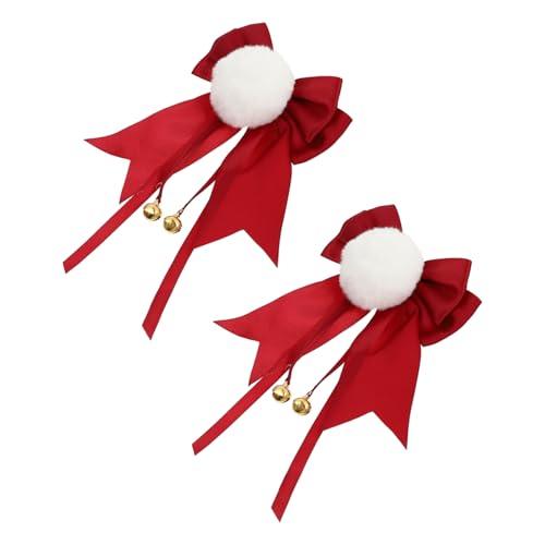 Healvian Haarschleife Pompom Bell Haarnadel Haarspangen Haarspange Mädchen Haarschleife Set Von Auffälligen von Healvian