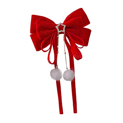 Healvian Haarschleifenclip Für Mädchen 1 Stück Samtschleife Haarspange Stickerei Haarschmuck Für Mädchen von Healvian
