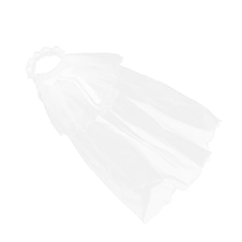 Healvian Haarschmuck Blumenkranz mit Schleier Weißes Spitzen Stirnband Krone für Junge Mädchen Stilvolles Weiches Headband für Fest und Alltag von Healvian