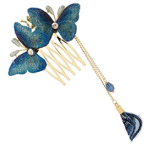 Healvian Quaste Haarkamm Clip Mit Schmetterlingen Für Damen Haarschmuck Chinesischer Haarkamm Für Hochzeiten Und Partys Stilvolles Design Raffiniertes Haaraccessoire von Healvian