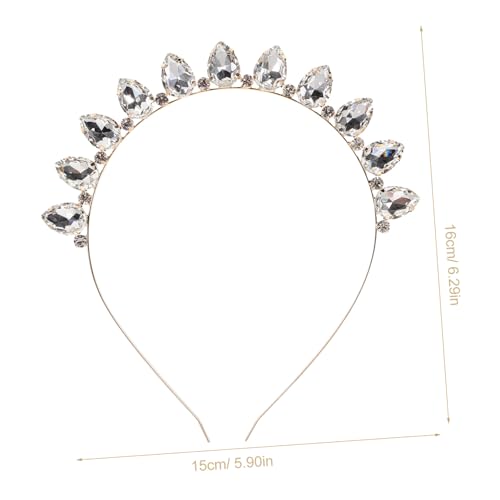 Healvian Haarschmuck Wasser Tropfen Stirnband mit Strass Damen Haarreifen für Mädchen Elastisch Modisch Hochzeit Party von Healvian