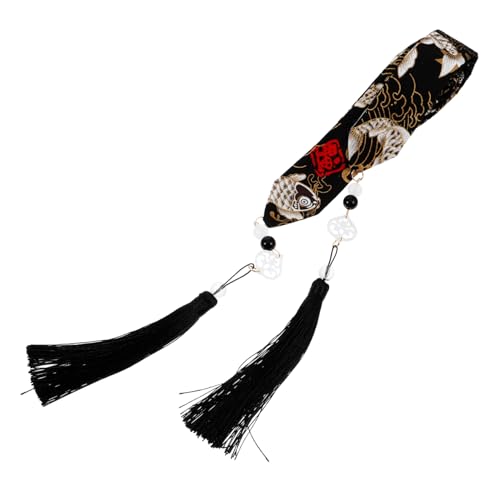 Healvian Haarseil Chinesischer Stil Selbstgemacht Pferdeschwanzhalter Mit Quasten Langes Haarband Für Frauen Leichtes Stoffmaterial Zartes Dekoratives Design Für Hochzeiten Und Alltag von Healvian