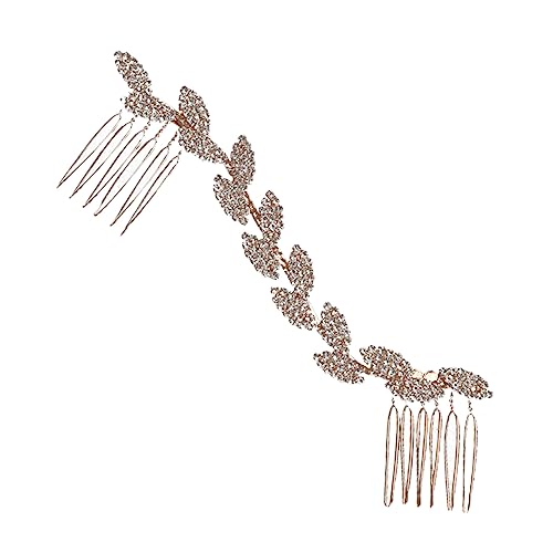Healvian Haarkamm Mit Kristallblättern Und Strasssteinen Einzigartiger Kopfschmuck Für Frauen Brautschmuck Alltagsstil von Healvian