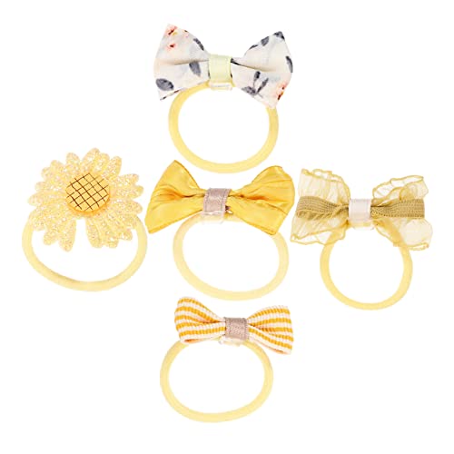 Healvian 10stücke Elastische Haargummis Mit Schleifen Bunte Blumen-haarbänder Für Mädchen Süße Haarschmuck Für Partys Und Alltag Frisurenaccessoires von Healvian