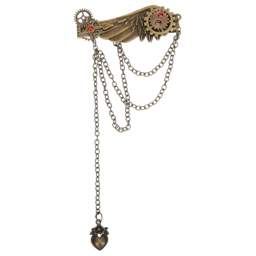 Healvian Vintage Punk Haarspange Mit Flügelform Und Doppelter Kette Für Frauen Und Mädchen Stilvolles Haarschmuck-accessoire Aus Hochwertigem Für Jeden Anlass von Healvian