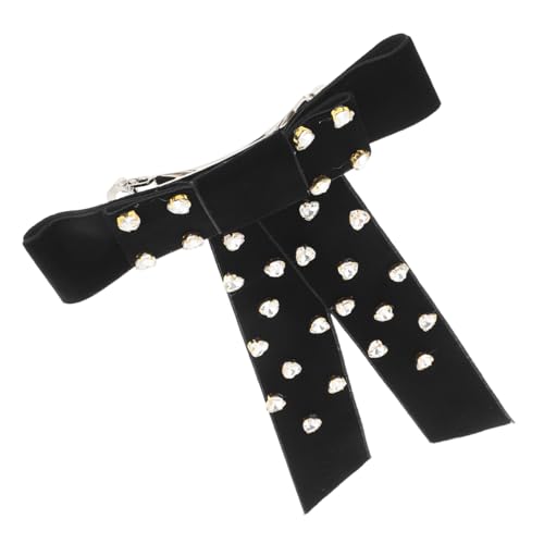 Healvian Modische Haarspange Mit Schleife Haarspange Für Mädchen Federclip Stilvolles Accessoire Für Frauen Beflockungsdesign von Healvian