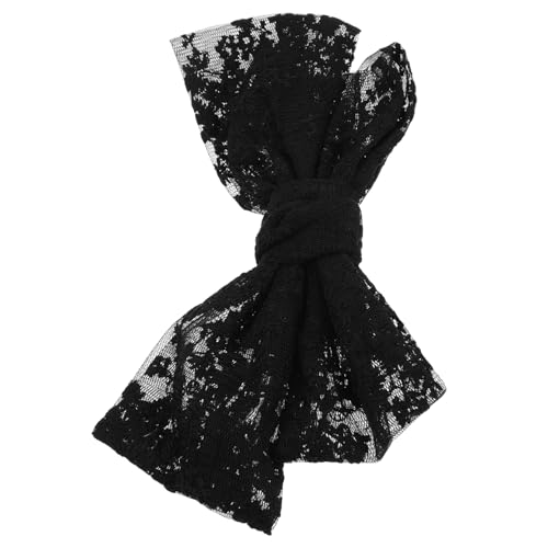 Healvian Große Haarspangen Mit Spitzenschleife Für Damen Schwarze Schleife Haarschmuck Für Mädchen Hochzeitsfeier von Healvian