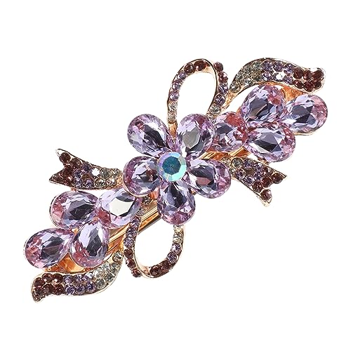 Healvian Haarspange Mit Strasssteinen Für Damen Metall Feder Haarspange Glitzerndes Haarstyling-accessoire Halber Pferdeschwanz Clip Schickes Design Für Verschiedene Kostüme von Healvian