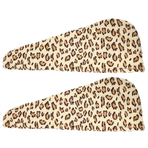 Healvian 2stücke Mikrofaser Leopard Muster Haarturban Schnelltrocknende Duschhaube Für Damen Zum Schutz Haare Vor Hitze Und Feuchtigkeit Weich Und Bequem Für Anwendung Im Badezimmer Healvian 2stücke Mikrofaser Leopard Muster Haarturban Schnelltrocknende Duschhaube Für Damen Zum Schutz Haare Vor Hitze Und Feuchtigkeit Weich Und Bequem Für Anwendung Im Badezimmer von Healvian