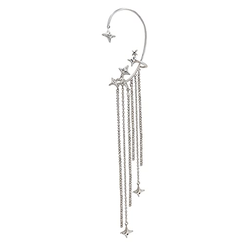 Healvian Hängende Ohrringe für Damen Sternen Ohrclips mit Bling Design Elegant Besondere Anlässe Linkes Ohr mit Zirkonia Healvian Hängende Ohrringe für Damen Sternen Ohrclips mit Bling Design Elegant Besondere Anlässe Linkes Ohr mit Zirkonia von Healvian