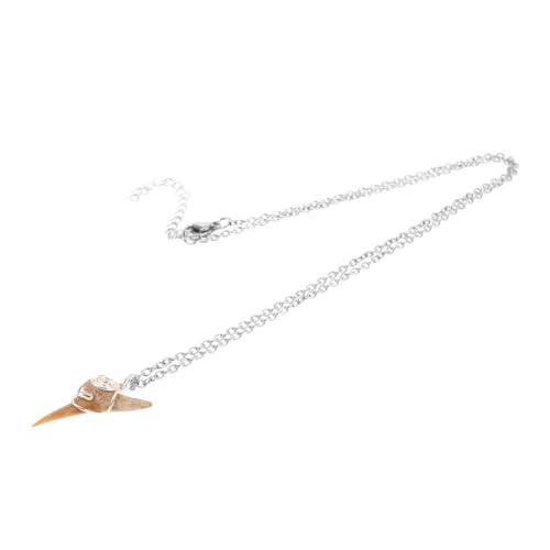 Healvian Haifischzahn Anhänger Halskette Handgefertigt Verstellbar Metallkordeln Unisex Schmuck Strand Surfen Vintage Versteinerter Anhänger Geschenk von Healvian