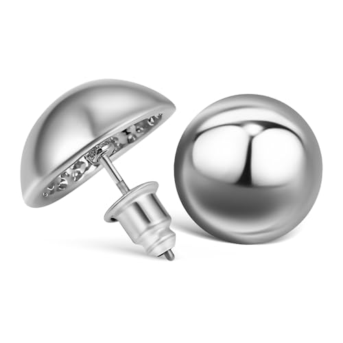 Healvian Halbkreis Ohrstecker Damen Halbkugelform Leicht Elegant Komfortabel Schmuck für Alltag und Party von Healvian