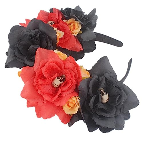 Healvian Mexikanisches Blumenhaarband Mit Halloween-haarschmuck-accessoire Für Partys Und Festivals Leicht Und Tragbar Modisches Design Für Damen von Healvian