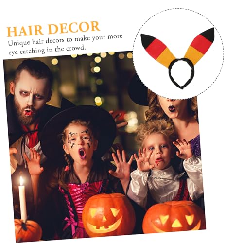 Healvian Halloween Hasenohren Haarreif Damen Kopfschmuck Leichtes Bunny Ear Stirnband für Party Karneval Fotorequisit Charmanter Hasenohren Haarreif für Halloween Geburtstag Karneval von Healvian