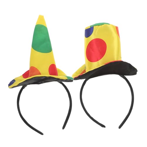 Healvian Halloween Karneval Clown Stirnband Set 2 Stück Weich Lustig Clown Kopfschmuck Kopfbedeckung Augen Zum Anziehen von Healvian