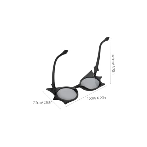 Healvian Halloween Party Sonnenbrille Fledermaus Form Kunststoff Leichte Tragbare Partybrille für und Kostümzubehör Schwarzer Rahmen mit Grauen Gläsern Auffälliges Design für Karneval und von Healvian