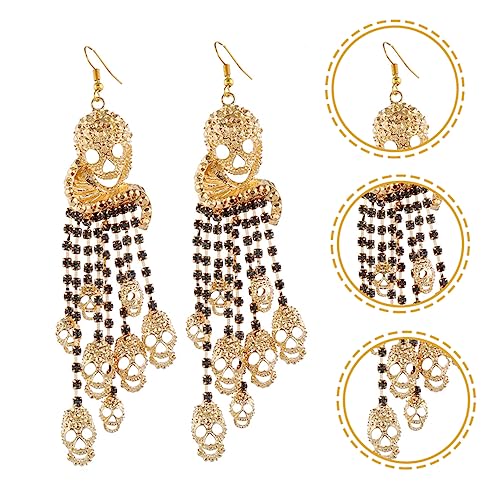 Healvian Halloween Schädel Ohrhänger Gothic Ohrringe Damen Leicht und Komfortabel Halloween Schmuck für Frauen und Freunde von Healvian