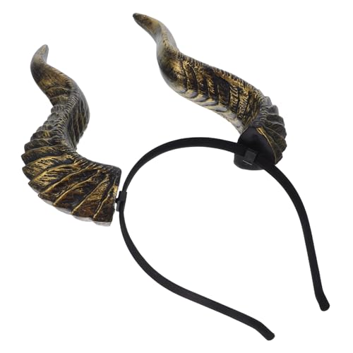 Healvian Halloween Teufel Hörner Haarreif aus Langlebigem Harz Leicht und Ergonomisch Verstellbar für Erwachsene Vielseitiges Cosplay-accessoire für Party Maskenfest Dekorationen von Healvian