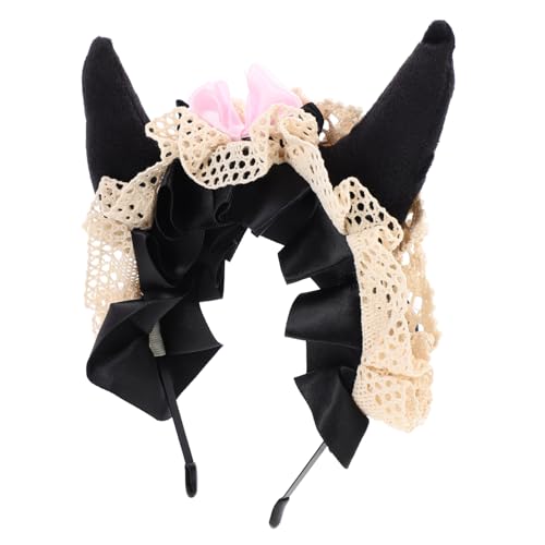 Healvian Halloween Teufelshörner Haarreifen mit Süßem Schleifen Haarschmuck für Cosplay und Partys für Halloween Feiern und Kostümpartys Langlebig und von Healvian