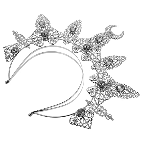 Healvian Elegant Headband Mit Wasserdiamanten Barocke Krone Haarband Für Kostümparty Halloween Und Festivals Bequemes Und Stilvolles Accessoire Für Besondere Anlässe von Healvian