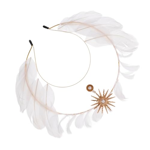 Healvian Göttinnen Stirnband Mit Federn Krone Kopfschmuck Für Damen Mädchen Für Halloween Karneval Fotoshootings Renaissance Kostümrequisit von Healvian