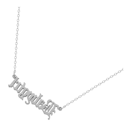 Healvian Halskette Buchstaben Anhänger Babygirl Design Damen Schmuck Modisch Langlebig mit Geschenkbox Silberfarbene Halsdekoration für Besondere Anlässe von Healvian