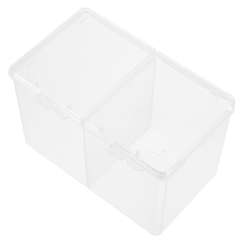 Healvian Halter 2 In 1 Transparente Aufbewahrungsbox Wattepads Spender Mit Deckel Badezimmer-Organizer-Glas Für Badezimmer-Schminktisch von Healvian