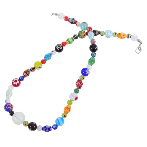 Healvian Handgefertigte Glasperlen Halskette Stilvolles DIY Opalschmuckstück für Frauen und Mädchen Einzigartiges Design für Besondere Anlässe als für Geburtstage Hochzeiten und Feiertage von Healvian