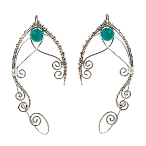 Healvian Handgefertigte Perlen Ohrclips Ohr Manschetten Damen Vintage Stil Ohrschmuck für Hochzeit Festival Cosplay Halloween Kostüm Ohrlöcher Komfortabel Elegant Healvian Handgefertigte Perlen Ohrclips Ohr Manschetten Damen Vintage Stil Ohrschmuck für Hochzeit Festival Cosplay Halloween Kostüm Ohrlöcher Komfortabel Elegant von Healvian