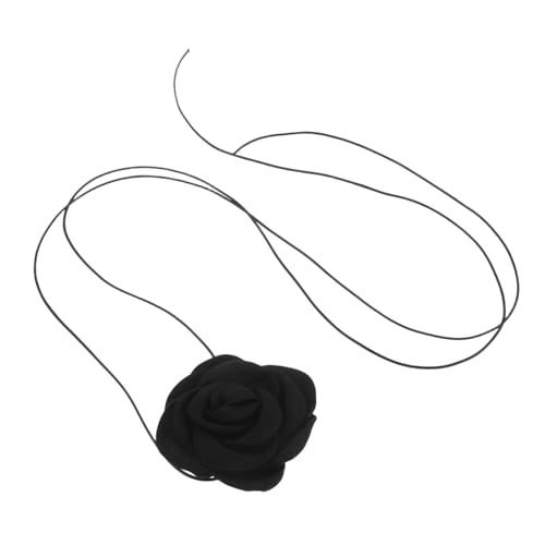 Healvian Handgefertigte Rosenblumen choker Halskette aus Weichem Plüschstoff Einzigartiges Langes Blumendesign für Damen Bequemer Blumen schmuck für Partys Hochzeiten und Besondere Anlässe von Healvian