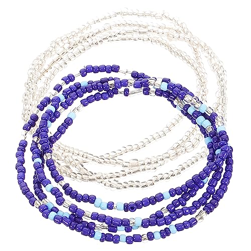 Healvian Perlen-taillenkette Aus Glas Bauch-taillenkette Taillenkette Schmuck Für Damen Dunkelblaues Farbschema-set Bikini-schmuck Leicht Und Langlebig Dekorative von Healvian