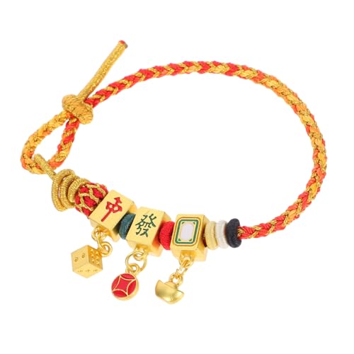 Healvian Mahjong-armband Mit Gewebtem Seil Handgefertigt Verstellbar Unisex Für Frauen Und Männer Kulturelles Und Kreatives Accessoire Mit Traditionellen Mahjong-elementen von Healvian