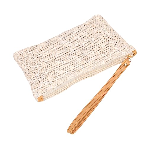 Healvian Handgefertigtes Rattan Münzbeutel Damen Robuste Praktische Geldbörse mit Reißverschluss für Reisen Große Kapazität Elegantem Design von Healvian