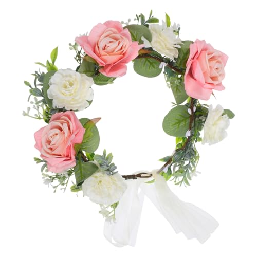 Healvian Handgefertigtes Verstellbares Rosen Headband Leichtes Vielseitiges Blumenhaarband für Damen und Mädchen für Hochzeiten Partys Valentinstag und Festliche Anlässe von Healvian