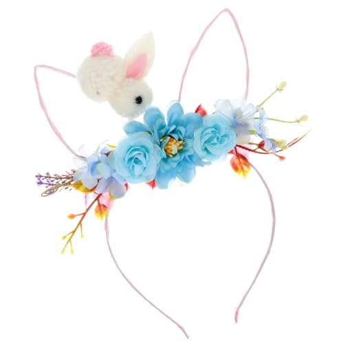 Healvian Hasenohren Kopfschmuck Haar Häschen Stirnband Kinder Soft Hop Baby Mädchen Spitze Hasenohren Flauschige Ohren Niedliche Dekoration Stirnbänder Party Kopfbedeckung Kaninchen von Healvian