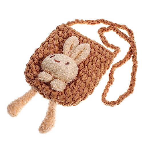 Healvian Hasentasche Für Mädchen Aus Polyester Cartoon-Kaninchen-Design Bequemer Schultertragehilfe Zum Aufbewahren Von Kleingeld Schlüsseln Karten Und Süßigkeiten Geeignet Für Einkaufen Re von Healvian