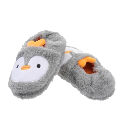 Healvian Hausschuhe Baumwolle Herbst Winter Warm Cartoon Pinguin Pantoffeln Geschlossene Rutschfeste Indoor Slipper für Jungen Mädchen Innenlänge von Healvian