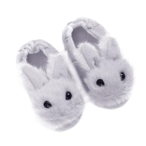 Healvian Hausschuhe Rutschfest Kuschelige Winter pantoffeln mit Plüsch Kaninchenform Weiche Baumwoll Bettschuhe für Mädchen Jungen Innenlänge von Healvian