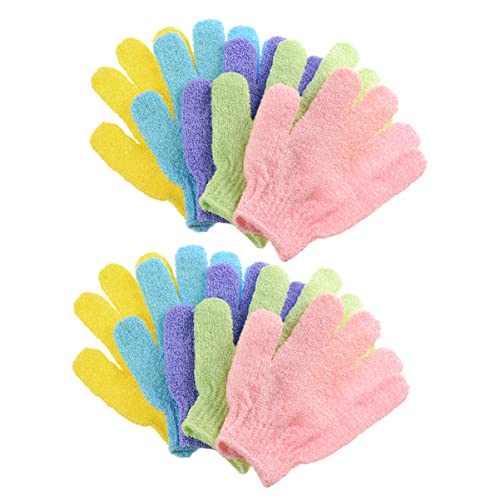 Healvian Hautset 10 Paar Badeschrubber Peelinghandschuhe Für Damen Und Herren Körperpeeling-handschuh von Healvian