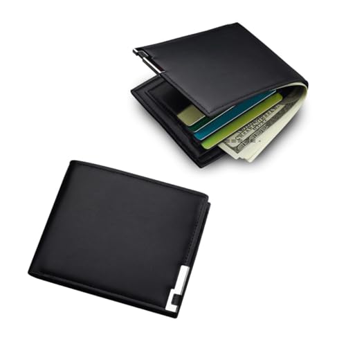 Healvian Geldbörse Für Herren Pu-Material Brieftasche Kurze Geldbörse Retro-geldbörse Mit Eisenhalter Langlebig Und Verarbeitet Geeignet Für Kreditkarten Ausweise Und Bargeld von Healvian