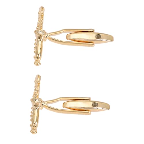 Healvian Herren Manschettenknöpfe Saxophon Design Goldfarben Klassische Hemdmanschetten Vielseitig für Büro Business Festliche Anlässe Geschenkidee von Healvian