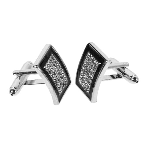 Healvian Herren Manschettenknöpfe mit Tropfen Öl und Strassverzierung Modisches Französisches Design Vielseitiges Anzug Accessoire für Hochzeit Business und Formelle Anlässe von Healvian