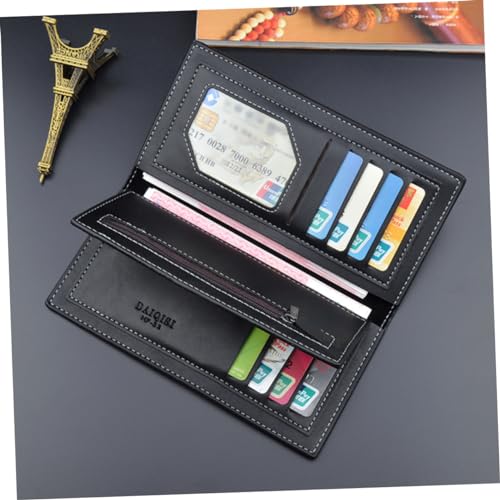 Healvian Herren Geldbörse Aus Hochwertigem Pu-Material Mit Reißverschluss Großes Fassungsvermögen Für Kreditkarten Bargeld Und Münzen Praktische Aufbewahrungslösung von Healvian